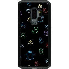 Coque Samsung Galaxy S9+ - Hybrid Armor noir Halloween 2024 colorful ghosts