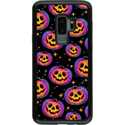 Coque Samsung Galaxy S9+ - Hybrid Armor noir Halloween 2024 rainbow pumpkins