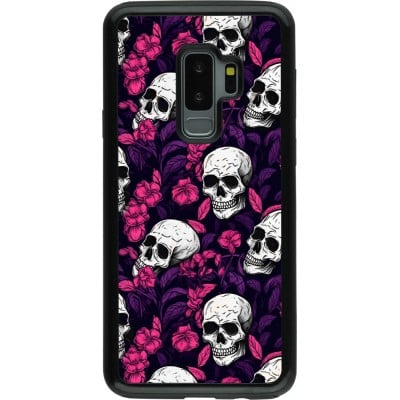 Coque Samsung Galaxy S9+ - Hybrid Armor noir Halloween 2024 romantic skulls