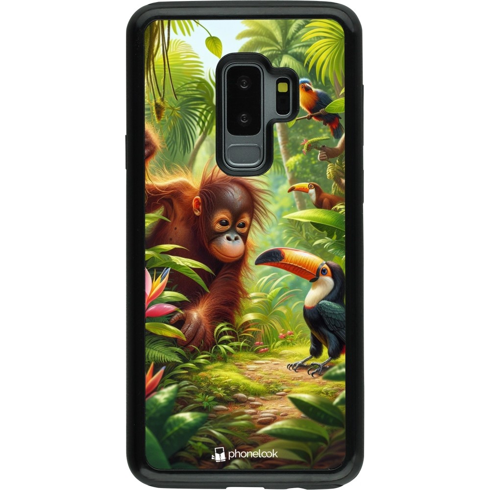 Coque Samsung Galaxy S9+ - Hybrid Armor noir Jungle Tropicale Tayrona