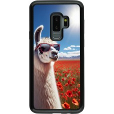 Coque Samsung Galaxy S9+ - Hybrid Armor noir Lama Chic en Coquelicot