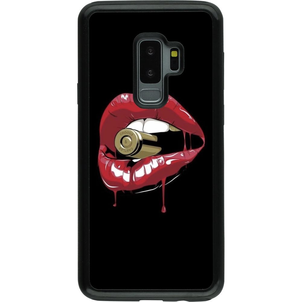 Coque Samsung Galaxy S9+ - Hybrid Armor noir Lips bullet