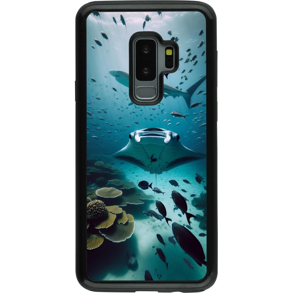 Coque Samsung Galaxy S9+ - Hybrid Armor noir Manta Lagon Nettoyage