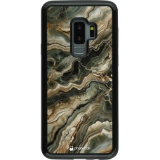 Coque Samsung Galaxy S9+ - Hybrid Armor noir Marbre Olive