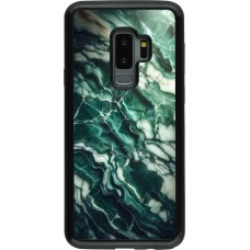 Coque Samsung Galaxy S9+ - Hybrid Armor noir Marbre vert majestueux