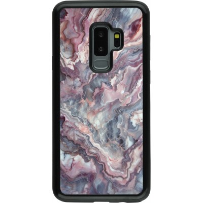 Coque Samsung Galaxy S9+ - Hybrid Armor noir Marbre violette argentée