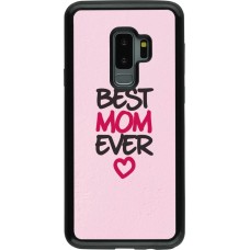 Coque Samsung Galaxy S9+ - Hybrid Armor noir Mom 2023 best Mom ever pink