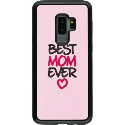 Coque Samsung Galaxy S9+ - Hybrid Armor noir Mom 2023 best Mom ever pink