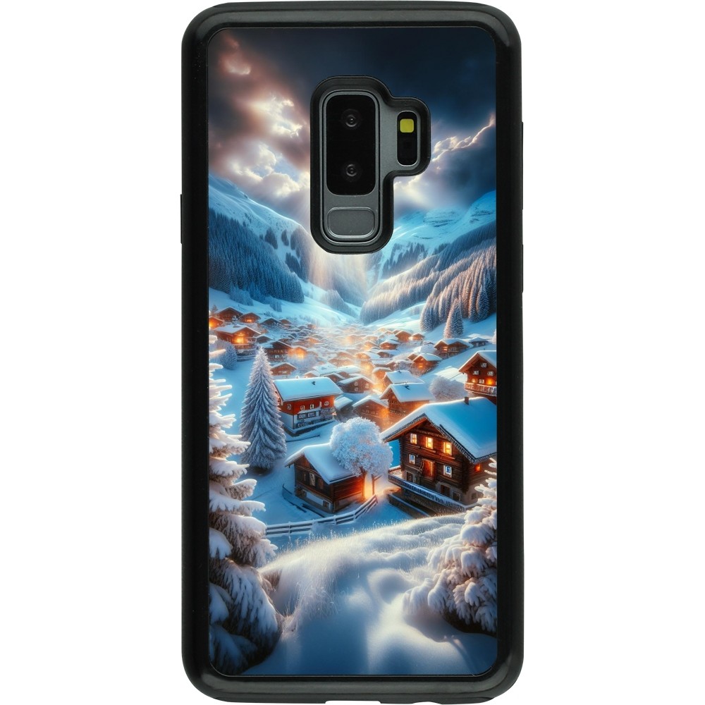 Coque Samsung Galaxy S9+ - Hybrid Armor noir Mont Neige Lumière