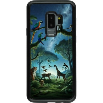 Coque Samsung Galaxy S9+ - Hybrid Armor noir Paradis des animaux exotiques