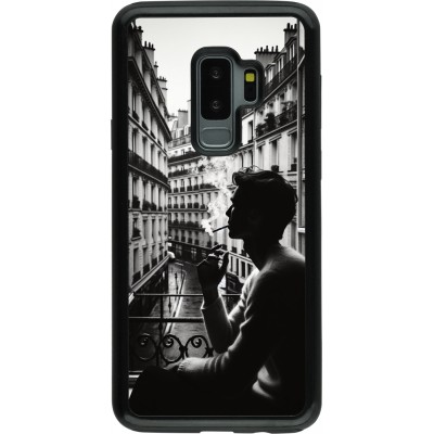 Coque Samsung Galaxy S9+ - Hybrid Armor noir Parisian Smoker