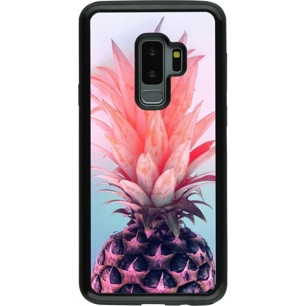 Coque Samsung Galaxy S9+ - Hybrid Armor noir Purple Pink Pineapple