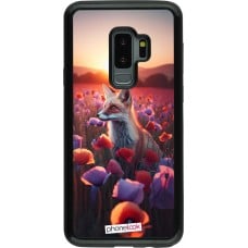 Coque Samsung Galaxy S9+ - Hybrid Armor noir Renard pourpre au crépuscule