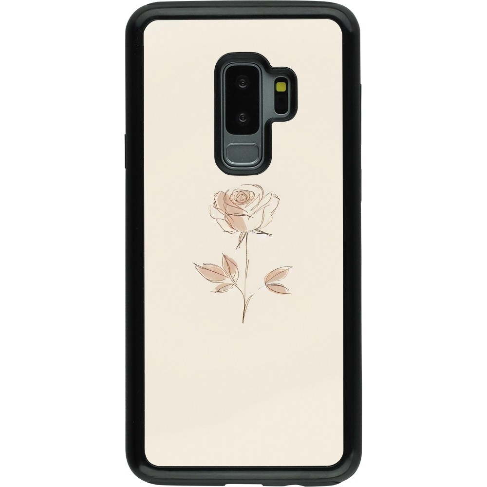 Coque Samsung Galaxy S9+ - Hybrid Armor noir Sable Rose Minimaliste