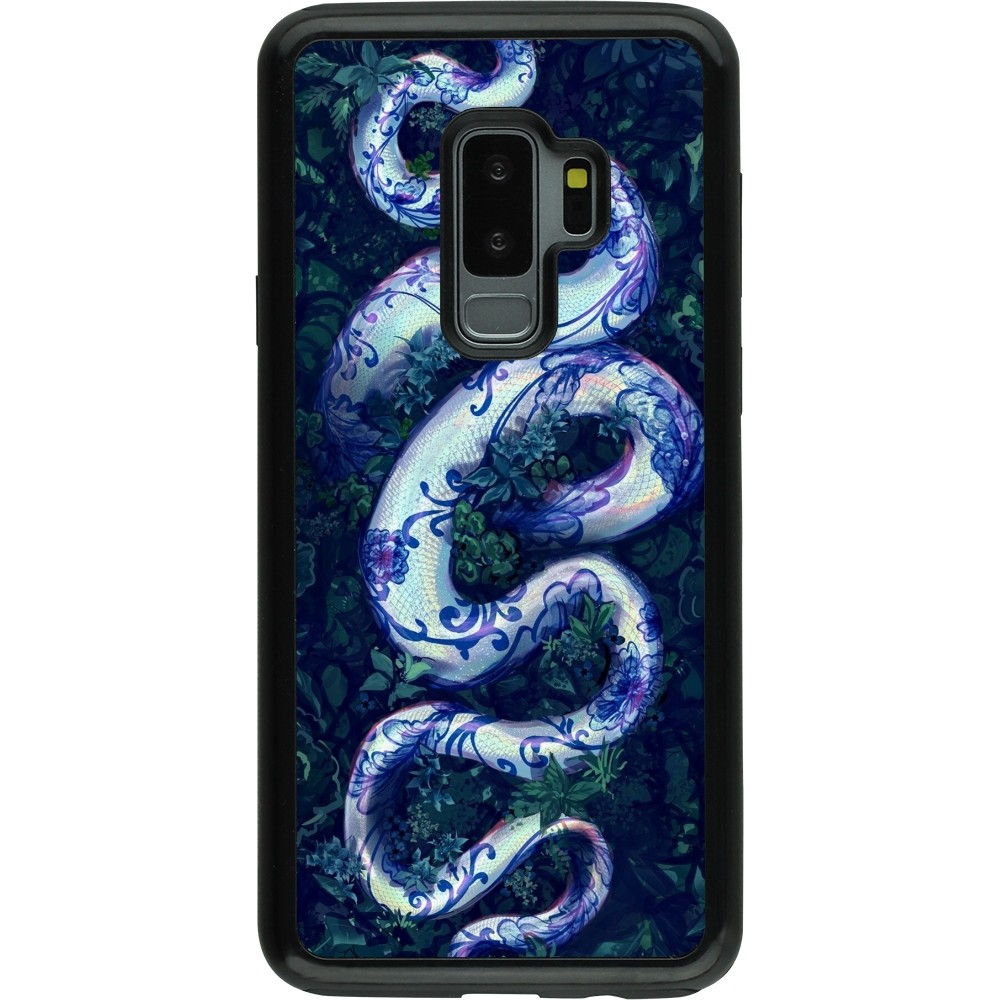 Coque Samsung Galaxy S9+ - Hybrid Armor noir Serpent Blue Anaconda