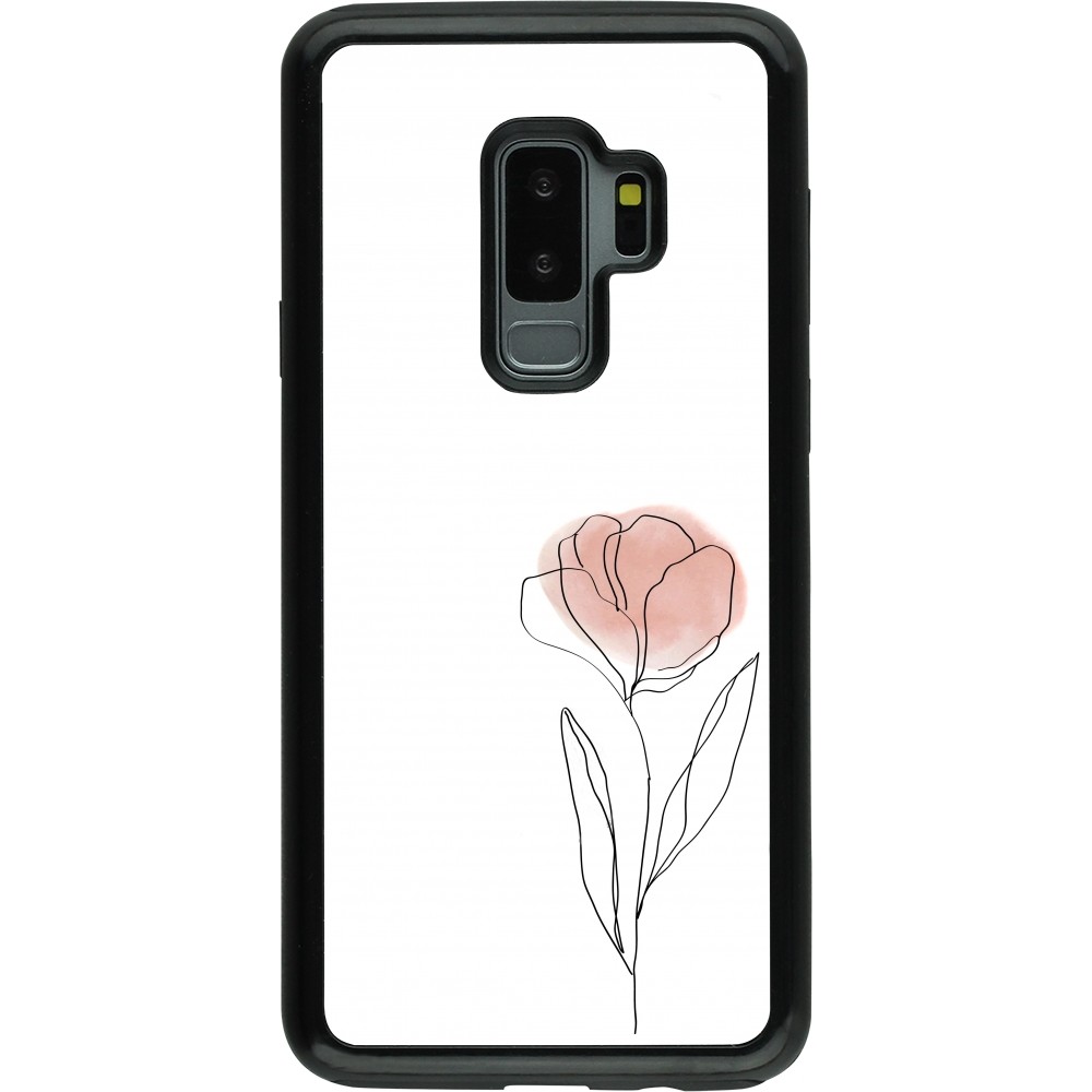 Coque Samsung Galaxy S9+ - Hybrid Armor noir Spring 23 minimalist flower