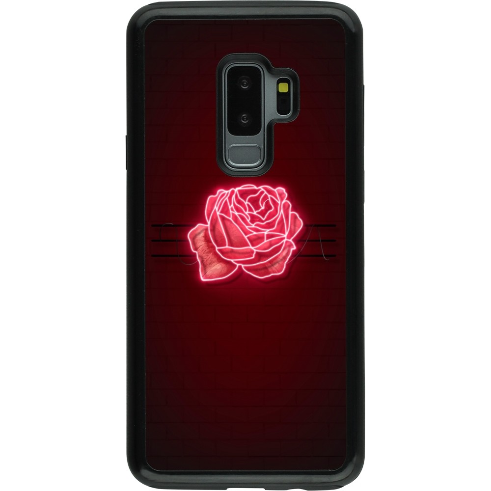 Coque Samsung Galaxy S9+ - Hybrid Armor noir Spring 23 neon rose