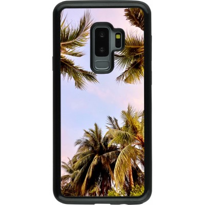 Coque Samsung Galaxy S9+ - Hybrid Armor noir Summer 2023 palm tree vibe