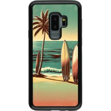 Coque Samsung Galaxy S9+ - Hybrid Armor noir Surf Paradise