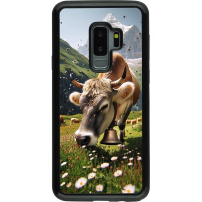 Coque Samsung Galaxy S9+ - Hybrid Armor noir Vache montagne Valais