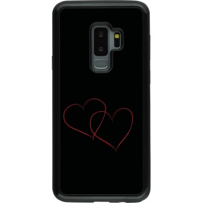 Coque Samsung Galaxy S9+ - Hybrid Armor noir Valentine 2023 attached heart