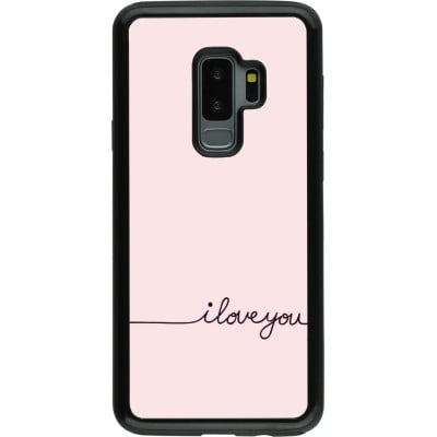 Coque Samsung Galaxy S9+ - Hybrid Armor noir Valentine 2023 i love you writing