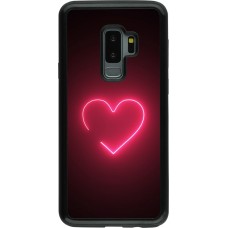 Coque Samsung Galaxy S9+ - Hybrid Armor noir Valentine 2023 single neon heart