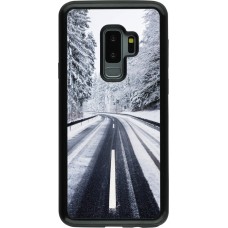 Coque Samsung Galaxy S9+ - Hybrid Armor noir Winter 22 Snowy Road