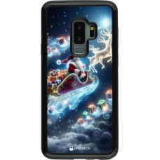 Coque Samsung Galaxy S9+ - Hybrid Armor noir Noël 2023 Père Noël enchanté