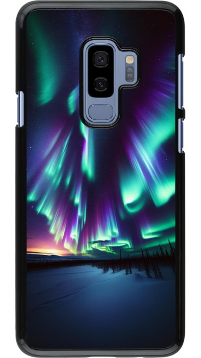 Coque Samsung Galaxy S9+ - Aurore Boréale Étincelante