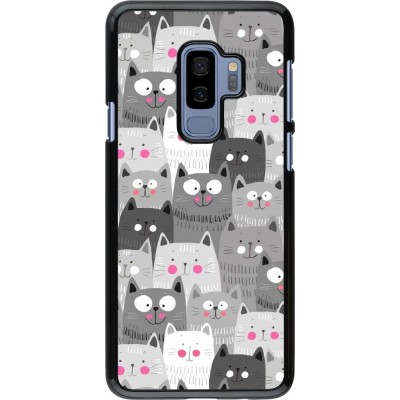 Coque Samsung Galaxy S9+ - Chats gris troupeau