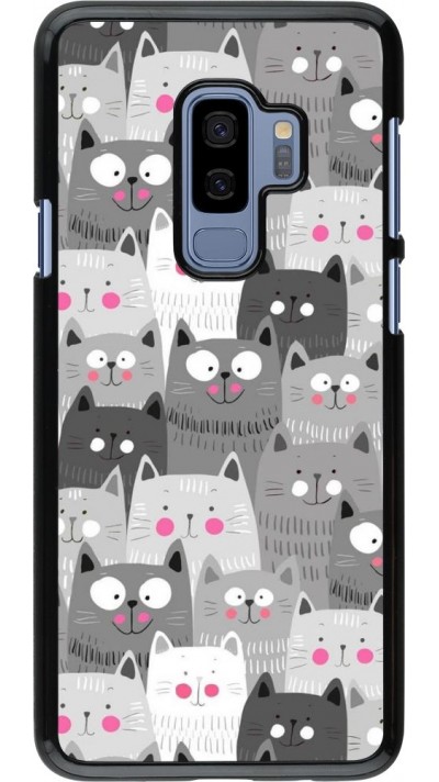 Coque Samsung Galaxy S9+ - Chats gris troupeau