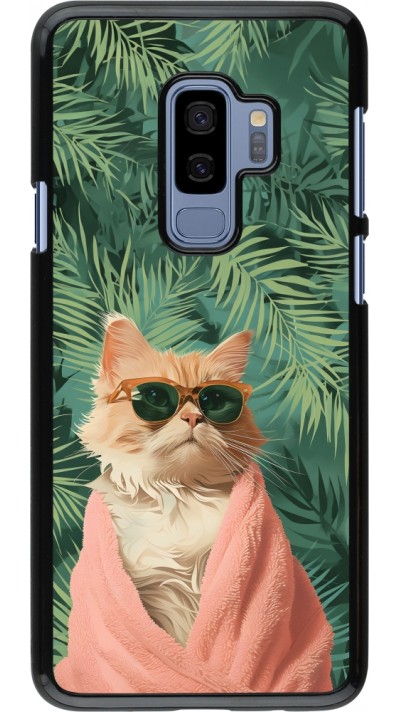 Coque Samsung Galaxy S9+ - Cat Summer Palms