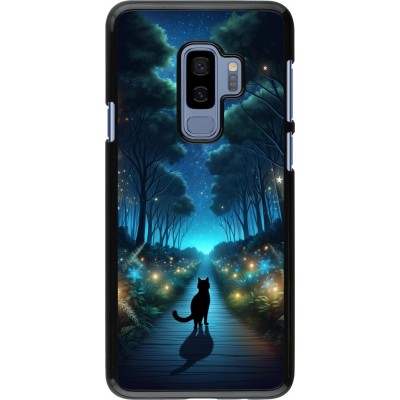 Coque Samsung Galaxy S9+ - Chat noir promenade