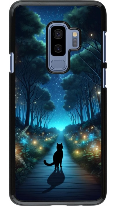 Coque Samsung Galaxy S9+ - Chat noir promenade