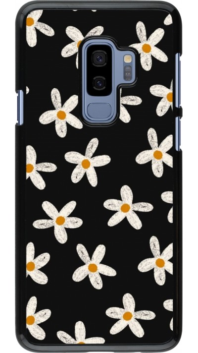 Coque Samsung Galaxy S9+ - Easter 2024 white on black flower