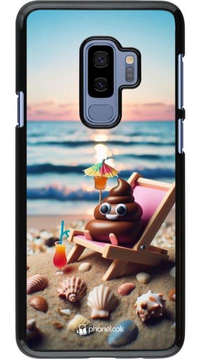 Coque Samsung Galaxy S9+ - Emoji caca sur chaise longue