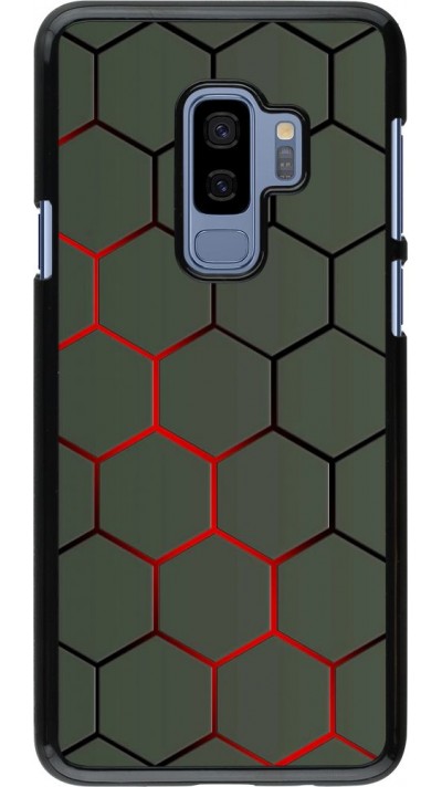 Coque Samsung Galaxy S9+ - Geometric Line red