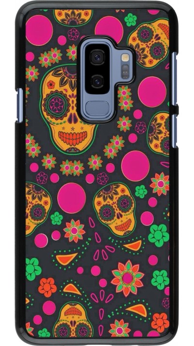 Coque Samsung Galaxy S9+ - Halloween 22 colorful mexican skulls