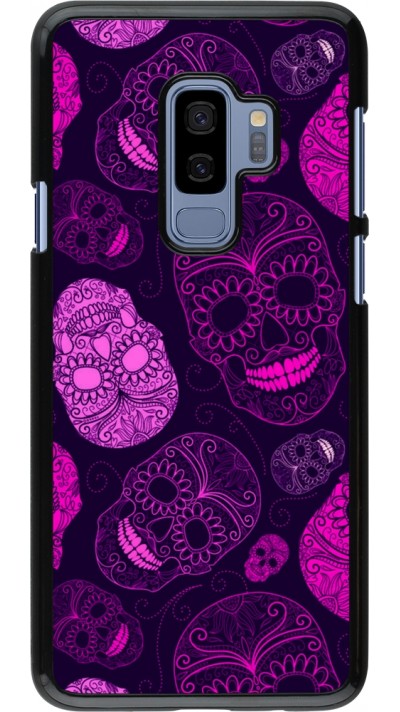 Coque Samsung Galaxy S9+ - Halloween 2023 pink skulls