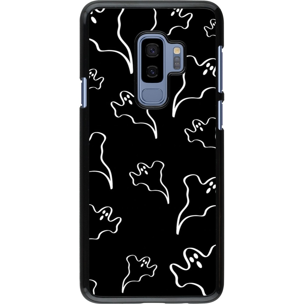 Samsung Galaxy S9+ Case Hülle - Halloween 2024 black and white ghosts