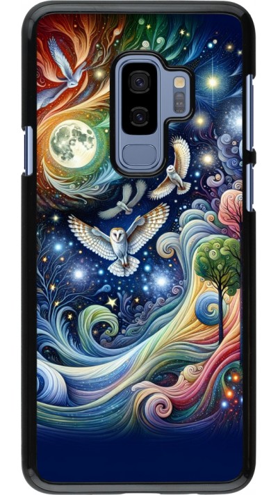 Coque Samsung Galaxy S9+ - hibou volant floral