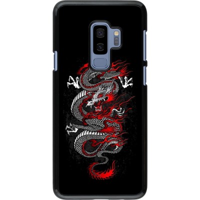 Coque Samsung Galaxy S9+ - Japanese style Dragon Tattoo Red Black