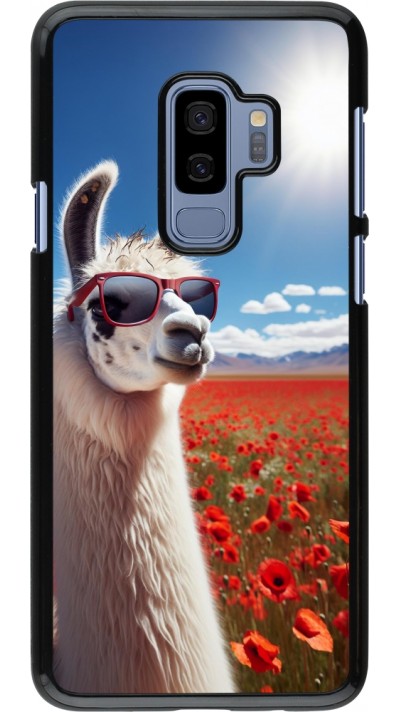 Coque Samsung Galaxy S9+ - Lama Chic en Coquelicot