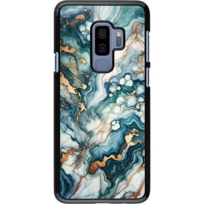 Coque Samsung Galaxy S9+ - Marbre Vert Bleu Doré