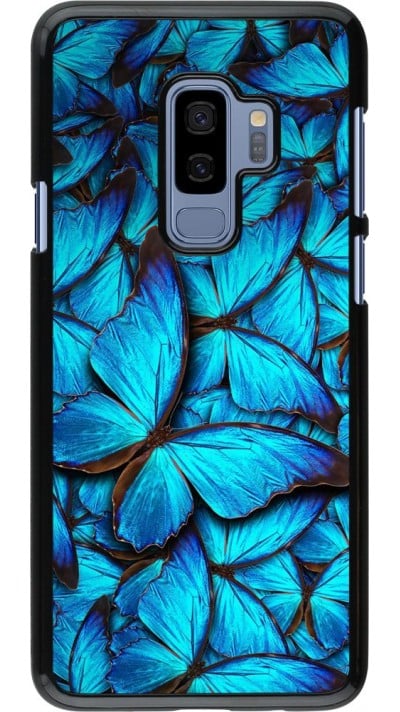 Coque Samsung Galaxy S9+ - Papillon - Bleu