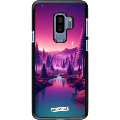 Coque Samsung Galaxy S9+ - Paysage Violet-Rose