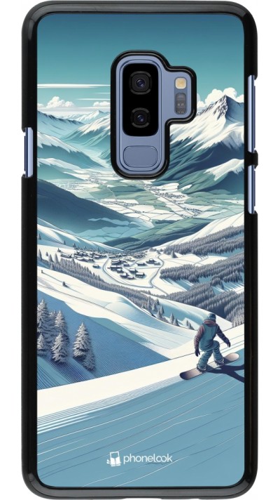 Coque Samsung Galaxy S9+ - Snowboarder Montagne