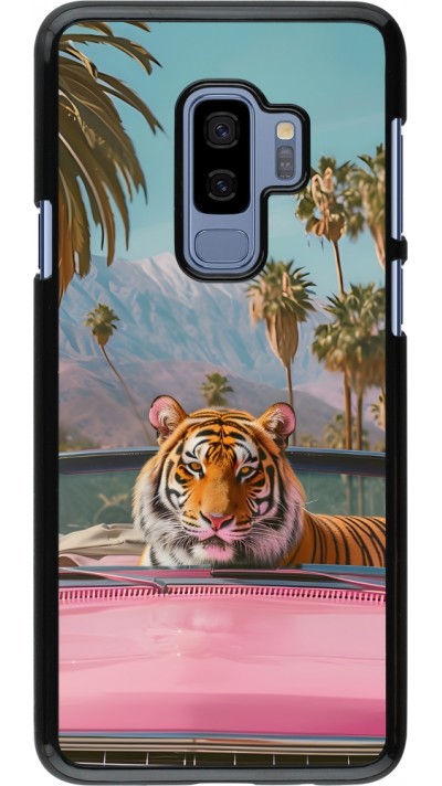 Coque Samsung Galaxy S9+ - Tigre voiture rose