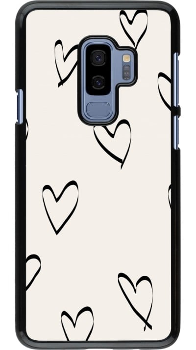 Coque Samsung Galaxy S9+ - Valentine 2023 minimalist hearts